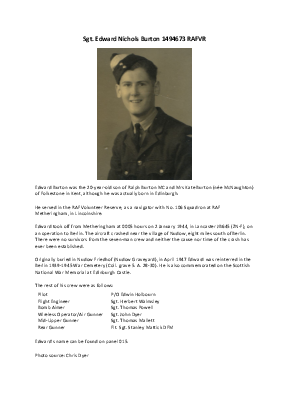A preview of a PDF biography for Burton, Edward Nichols